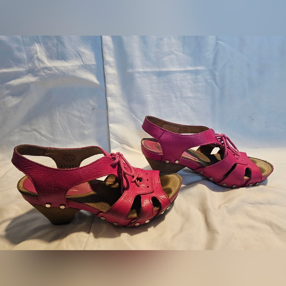 Fluevog Low Rule Joni Heeled Sandals in pink size 6.5 - Picture 4 of 8